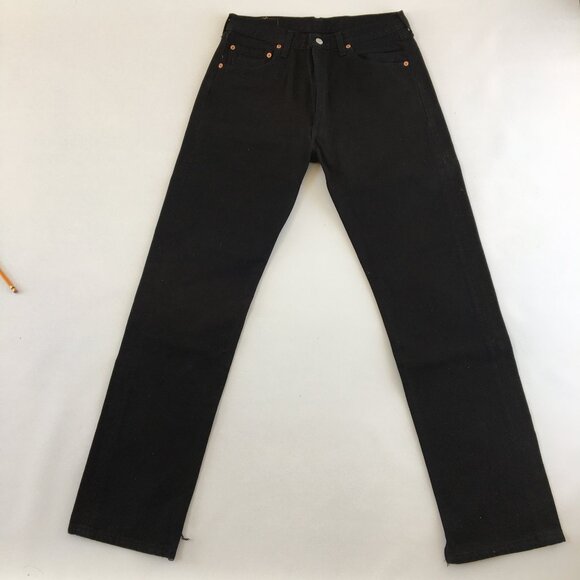 Vintage Levi's 501 Black Jeans - Picture 1 of 16